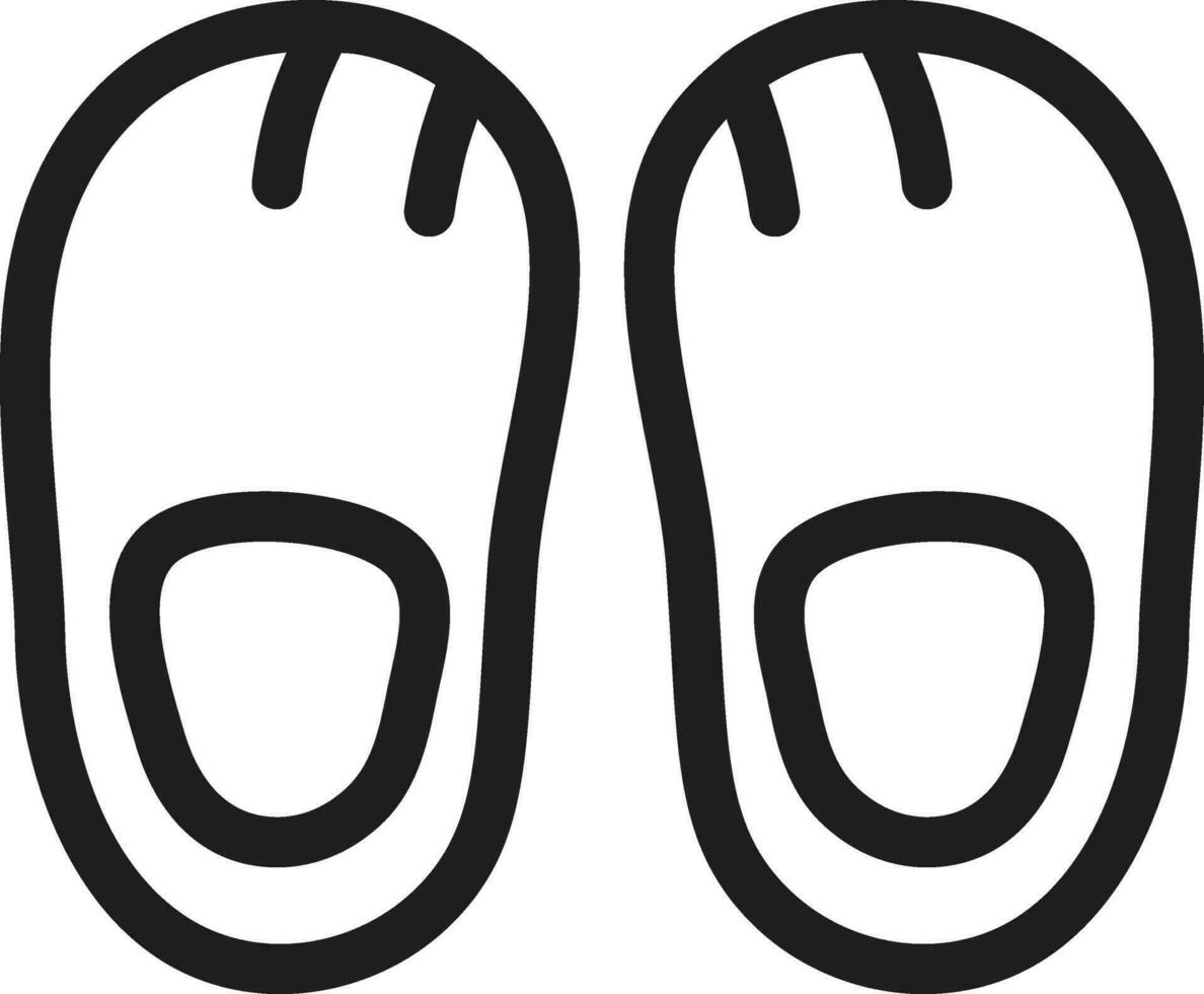 suave zapatillas icono en negro describir. vector