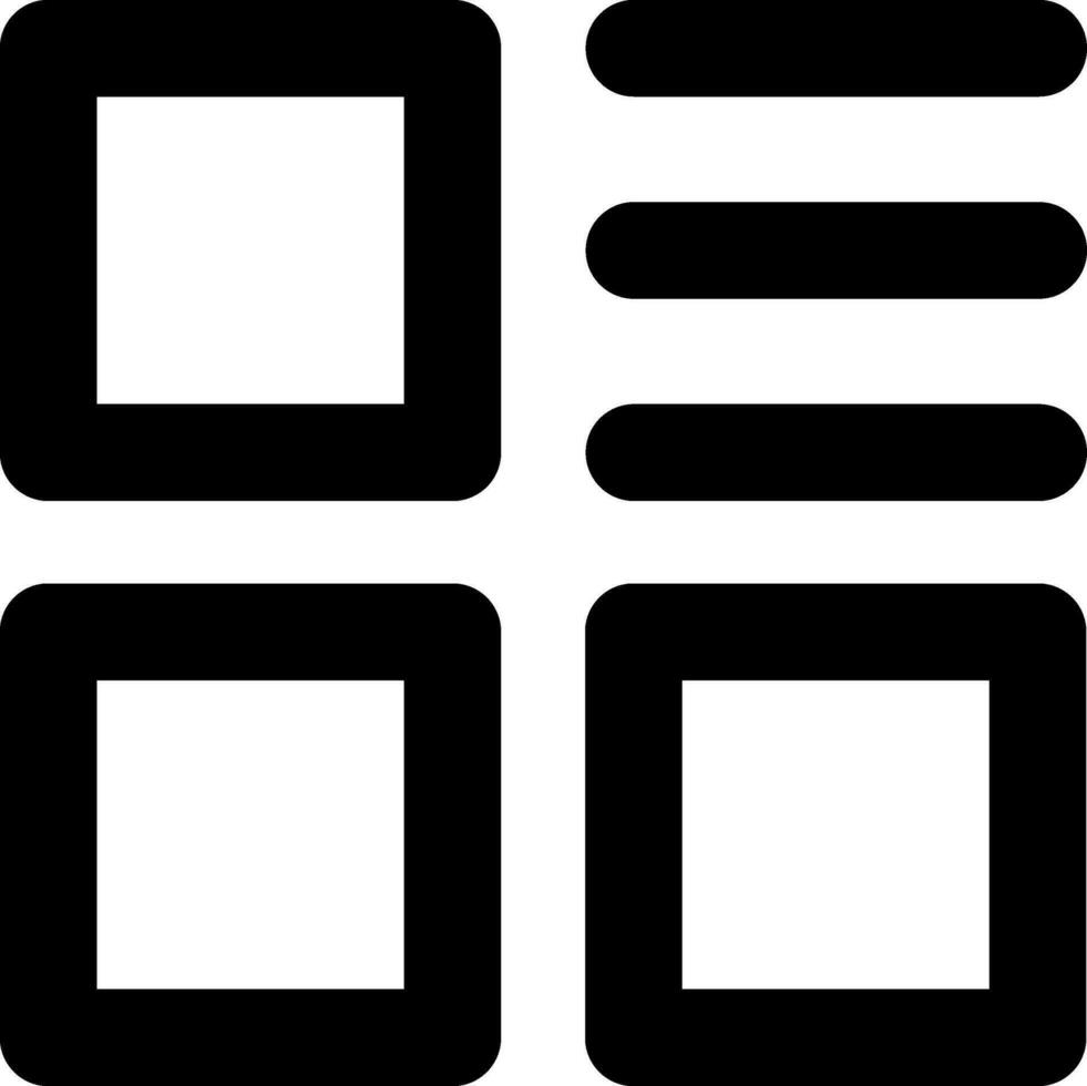 Thumbnail icon or symbol in line art. vector