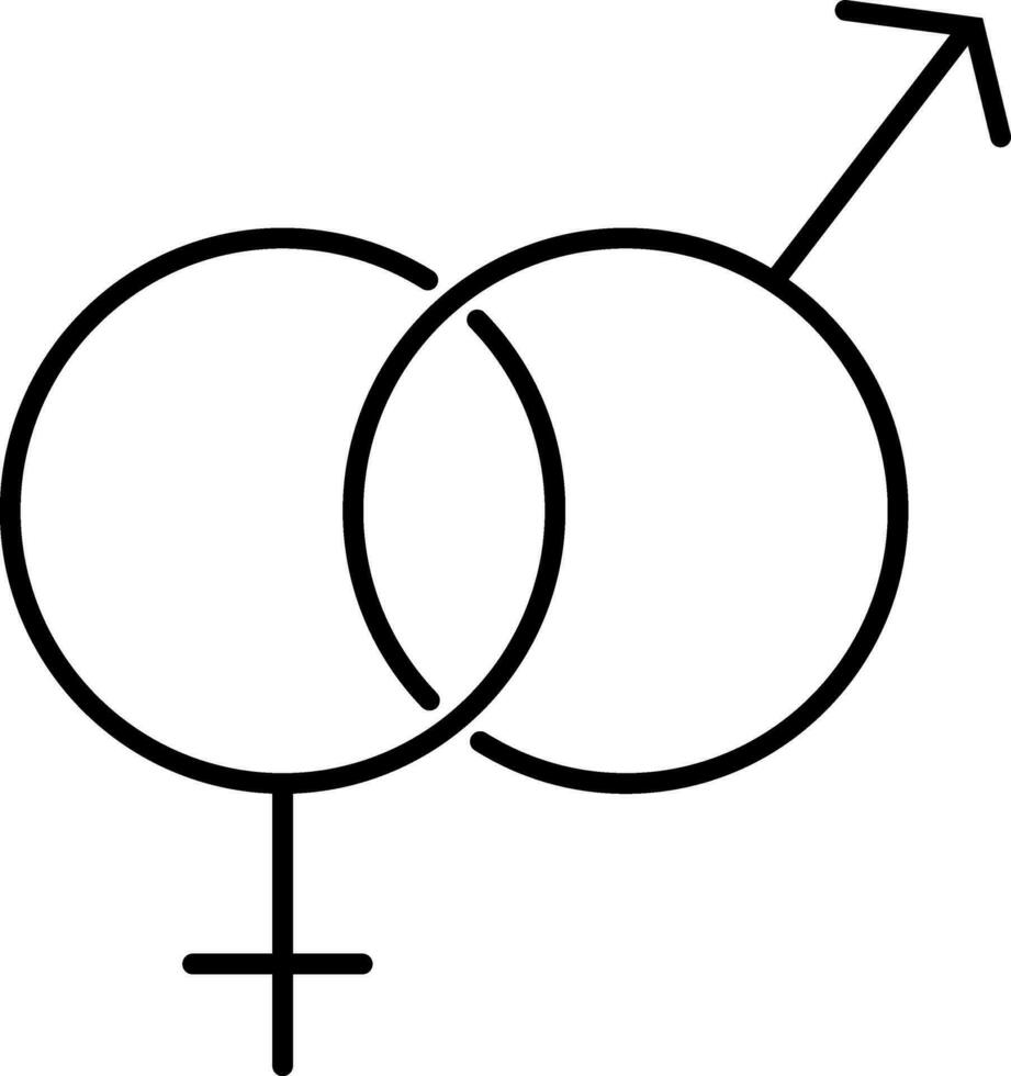 Male and female symbols. vector