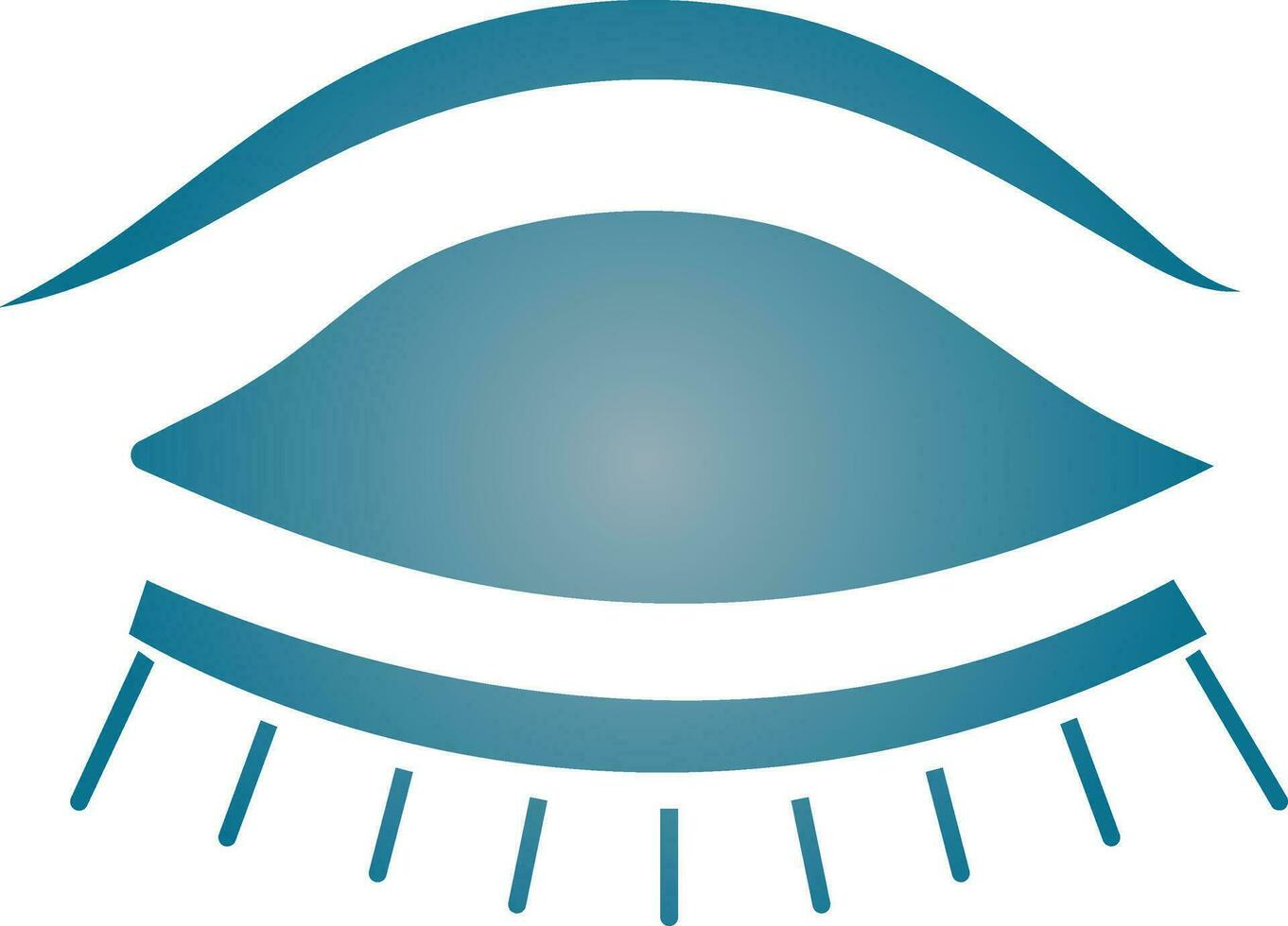 Closed Eyes Icon In Blue Color. vector