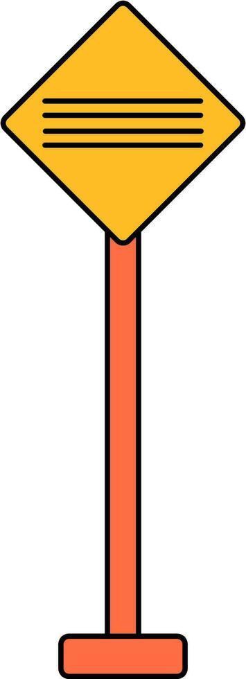 Flat style blank road sign. vector