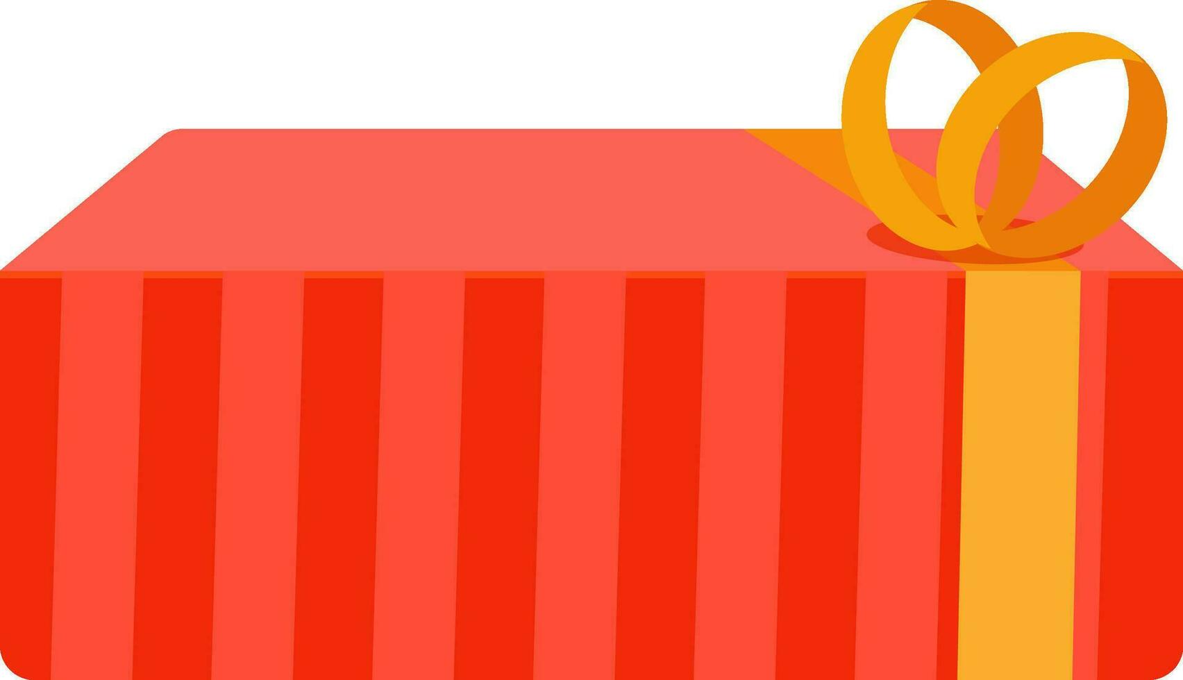 3D gift box icon with yellow ribbon. vector