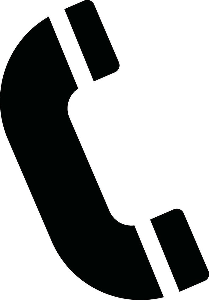 Black and White style of phone icon. vector