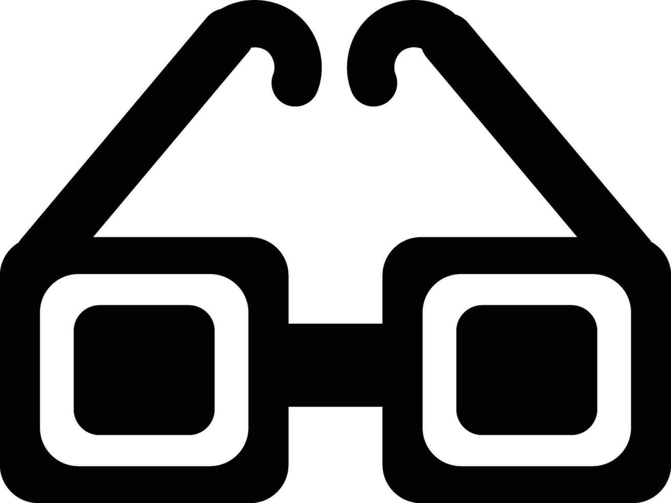 Icon of 3D Glasses for Movie or entertainment. vector