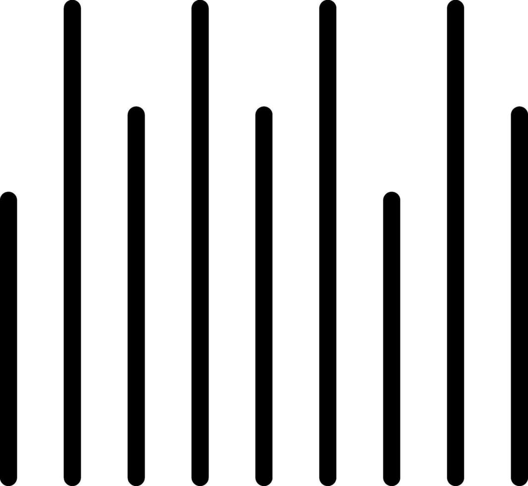 Black sound wave on white background. vector