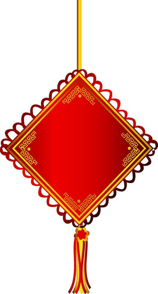 Red and gloden hanging Kandil. vector