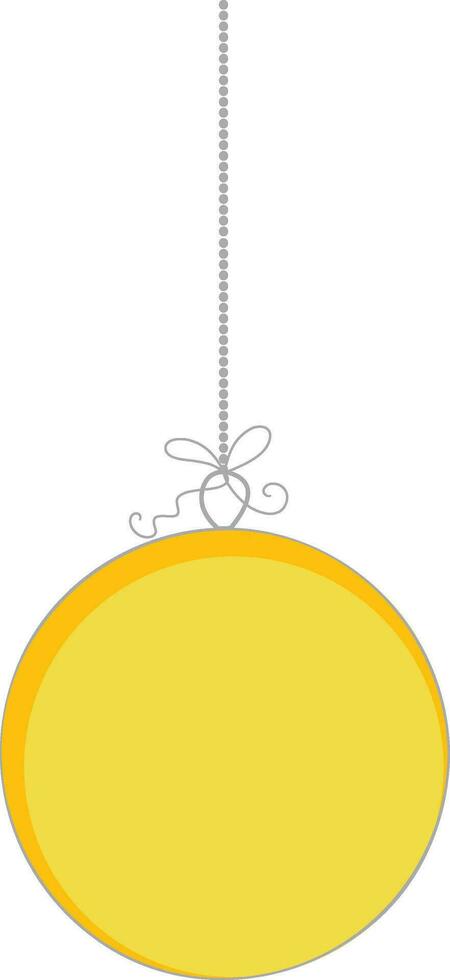 Flat style hanging Christmas ball. vector