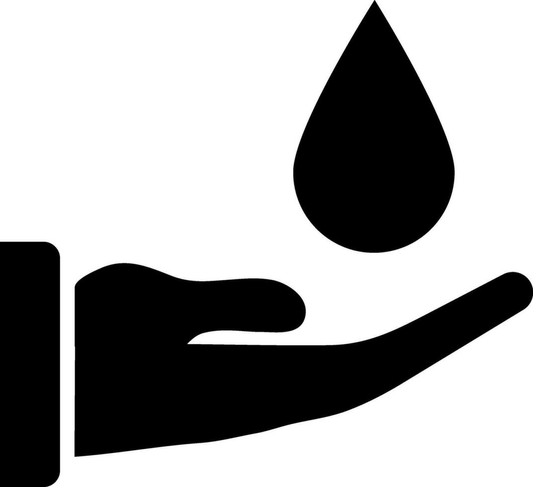 Hand holding water drop for save water concept. vector