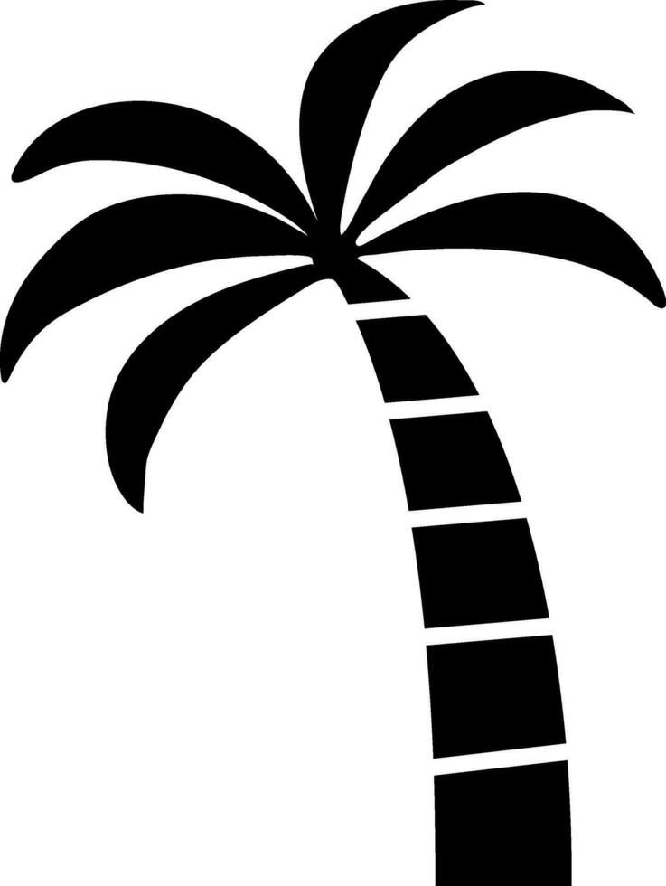 Coco árbol en blanco antecedentes. vector