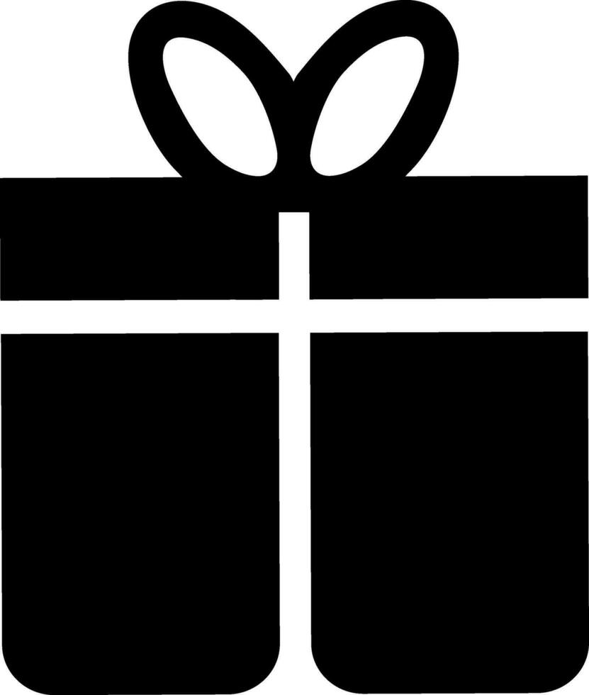 Vector gift box sign or symbol in flat style.