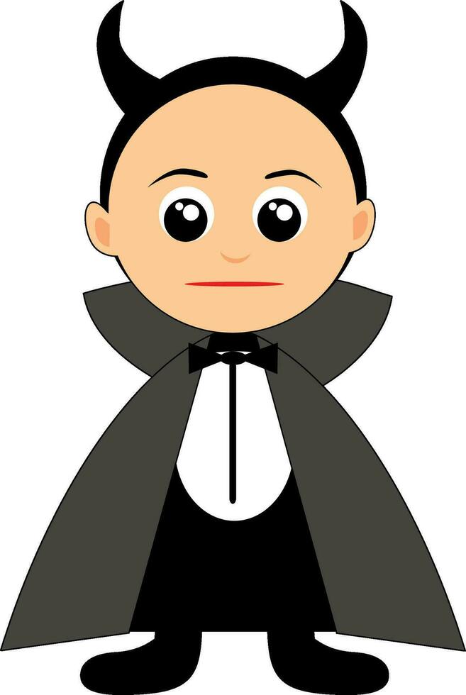 Cartoon character of a vampire in standing pose. vector