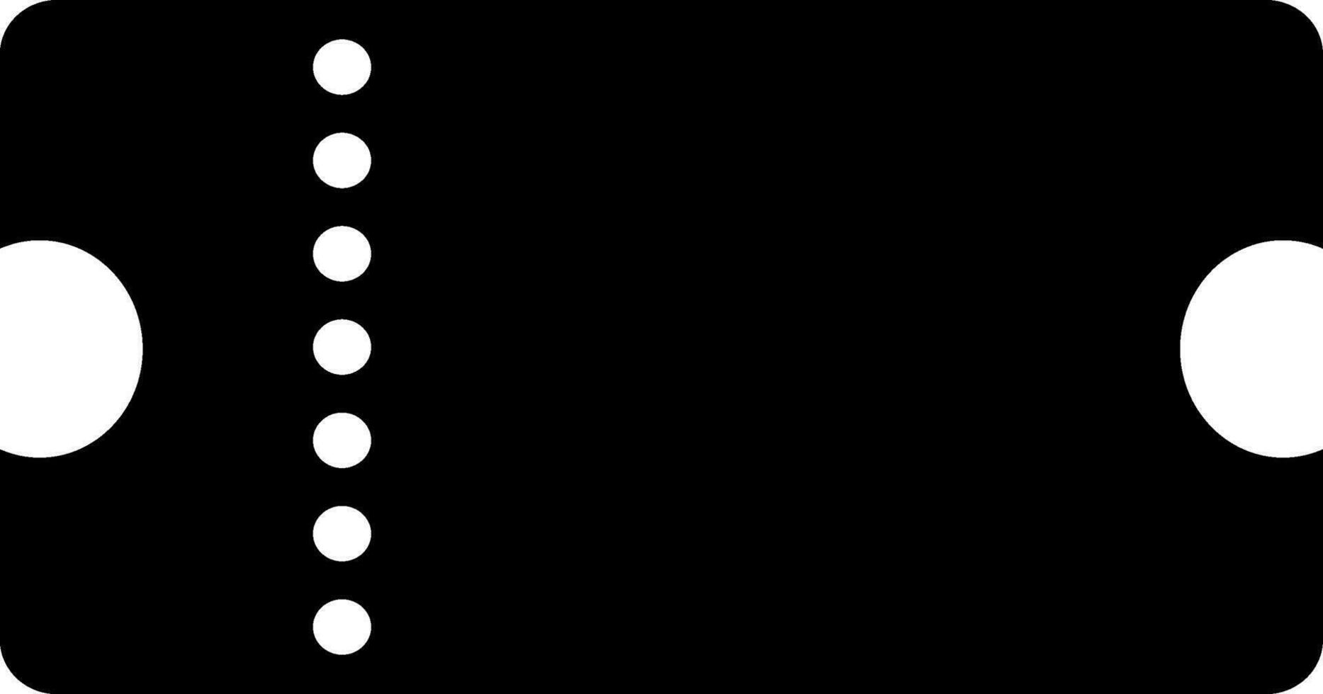 glifo icono de boleto en plano estilo. vector