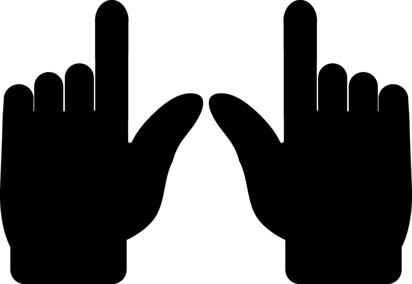 Silhouette of Lens or Frame hand gesture. vector