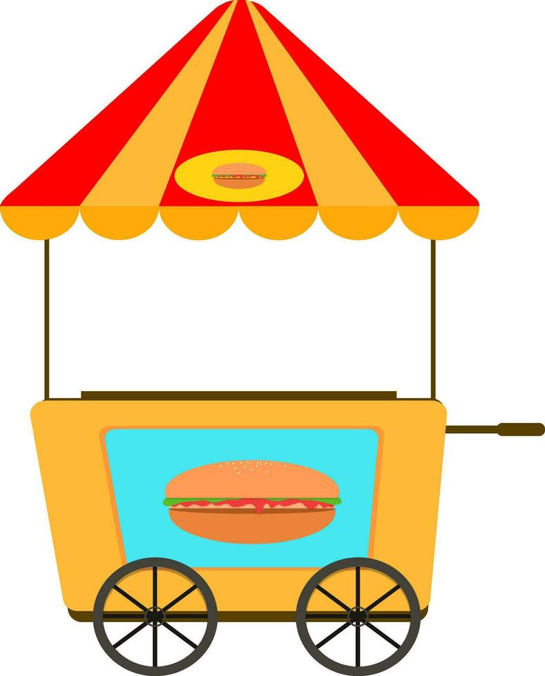 Illustration of food cart. vector