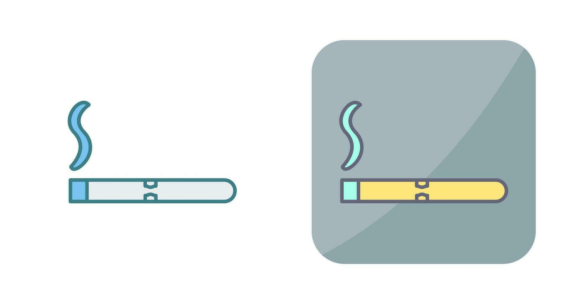 Unique Lit Cigar Vector Icon