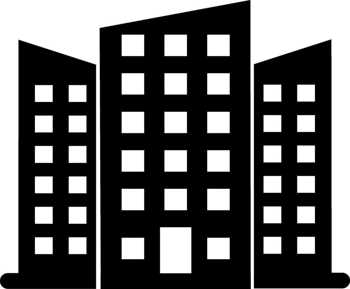 Flat illustration of building. vector