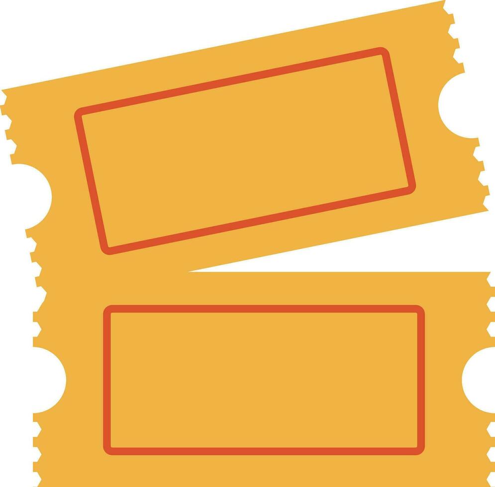 Cinema ticket icon for show movie in color. vector