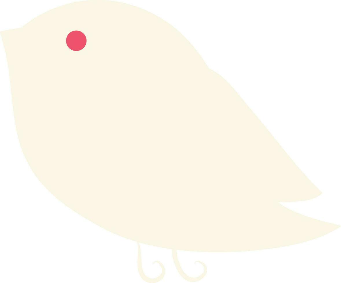 plano estilo ilustración de un pájaro. vector