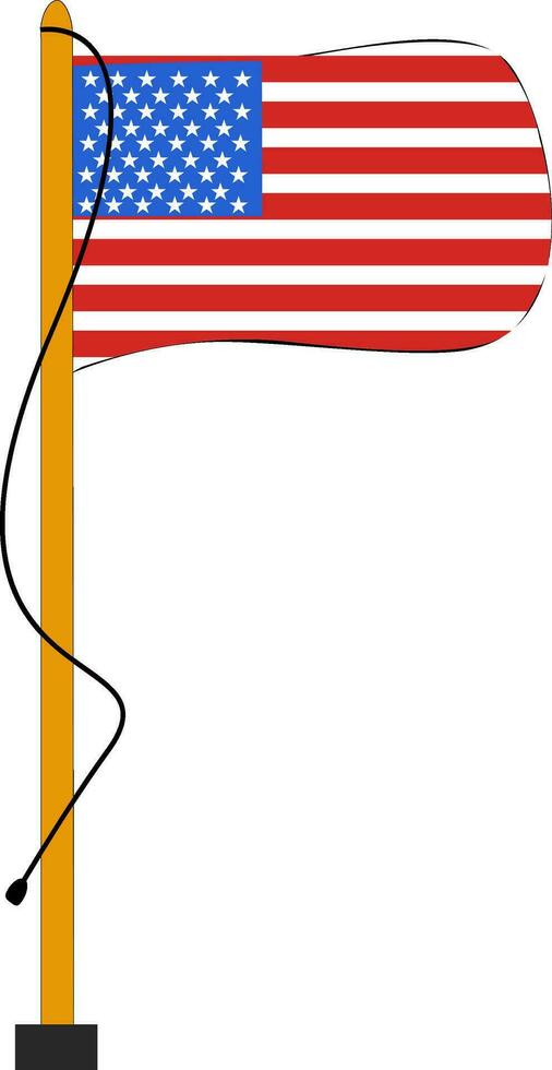 Sign or symbol of American flag. vector