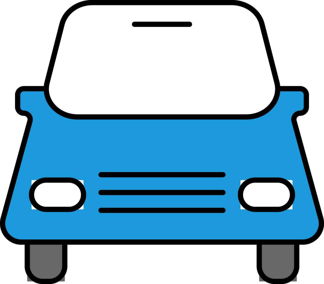 Front side view of a Car. vector