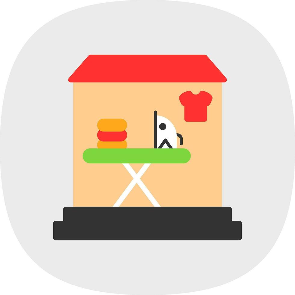 Laundry shop Vector Icon Design