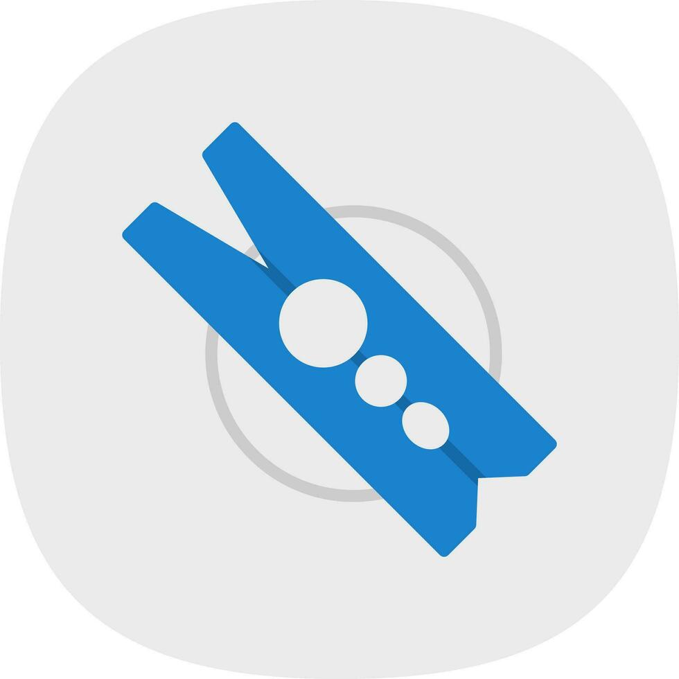 Clothespin Vector Icon Design