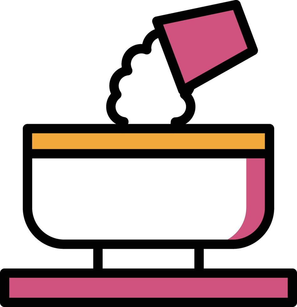 ilustración de vector de olla de cocina en un fondo. símbolos de calidad premium. iconos vectoriales para concepto y diseño gráfico.