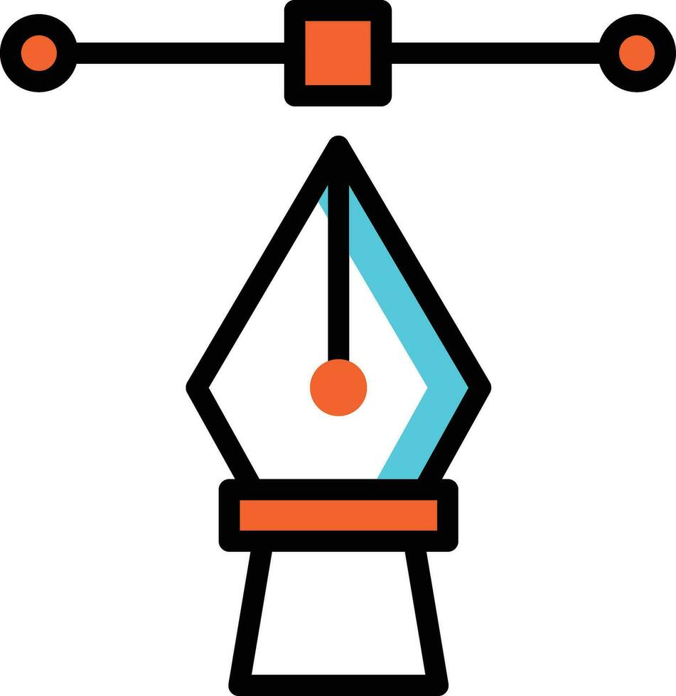 ilustración de vector de herramienta de pluma en un fondo. símbolos de calidad premium. iconos vectoriales para concepto y diseño gráfico.