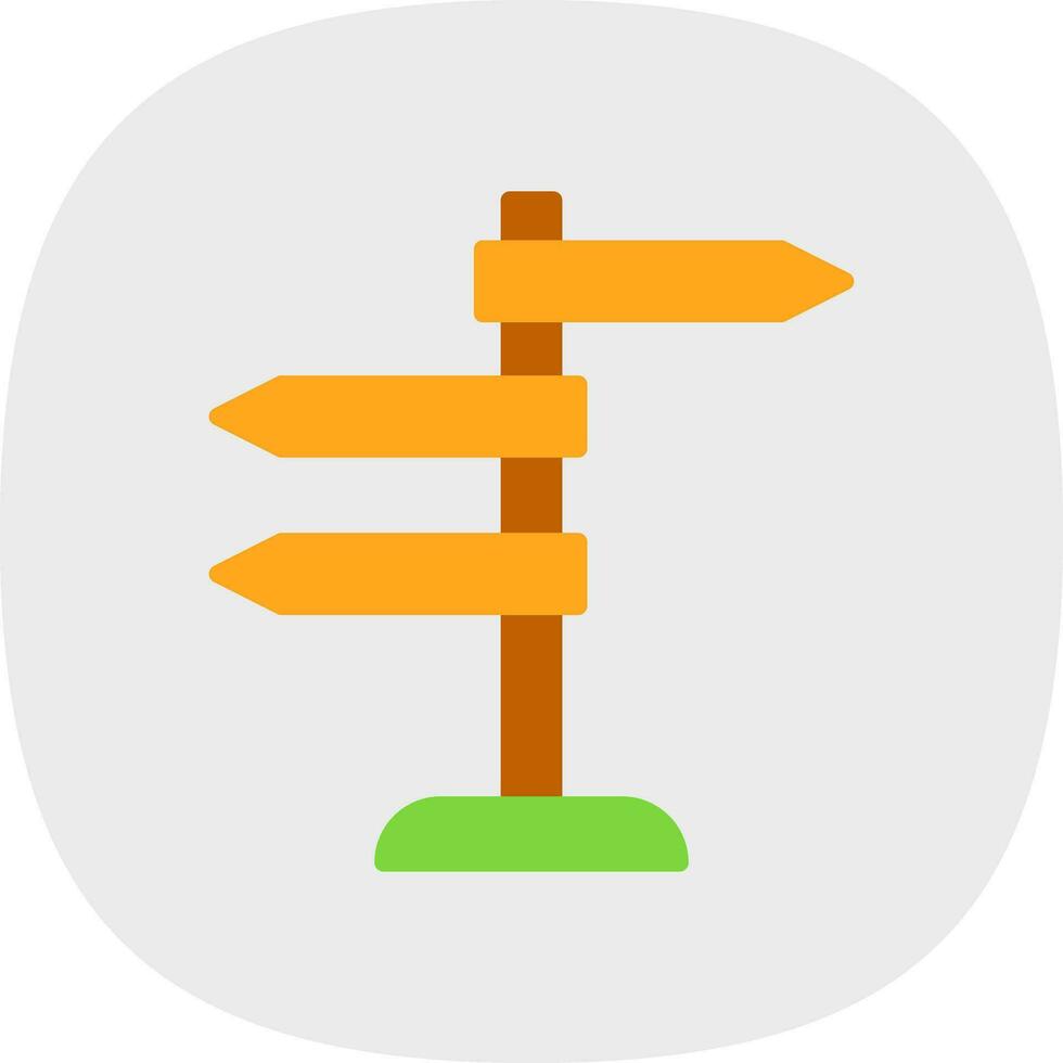 Signpost Vector Icon Design