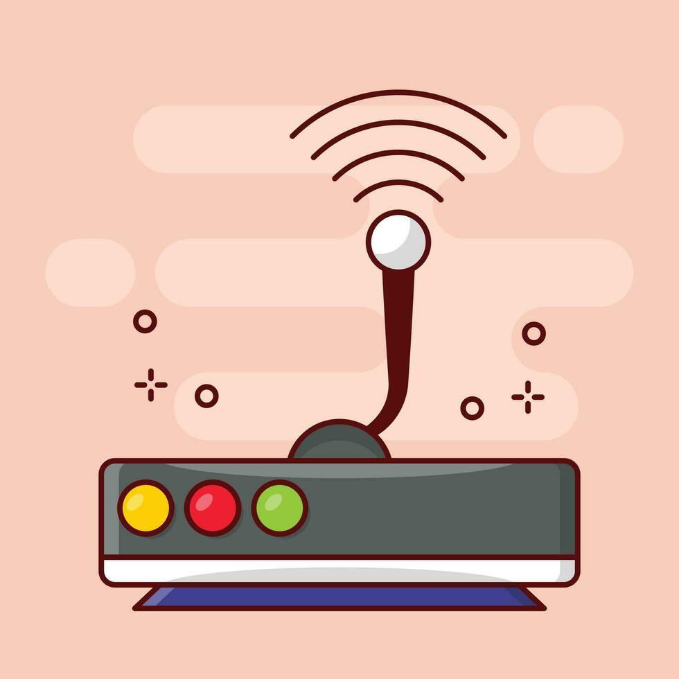 router vector illustration on a background.Premium quality symbols.vector icons for concept and graphic design.