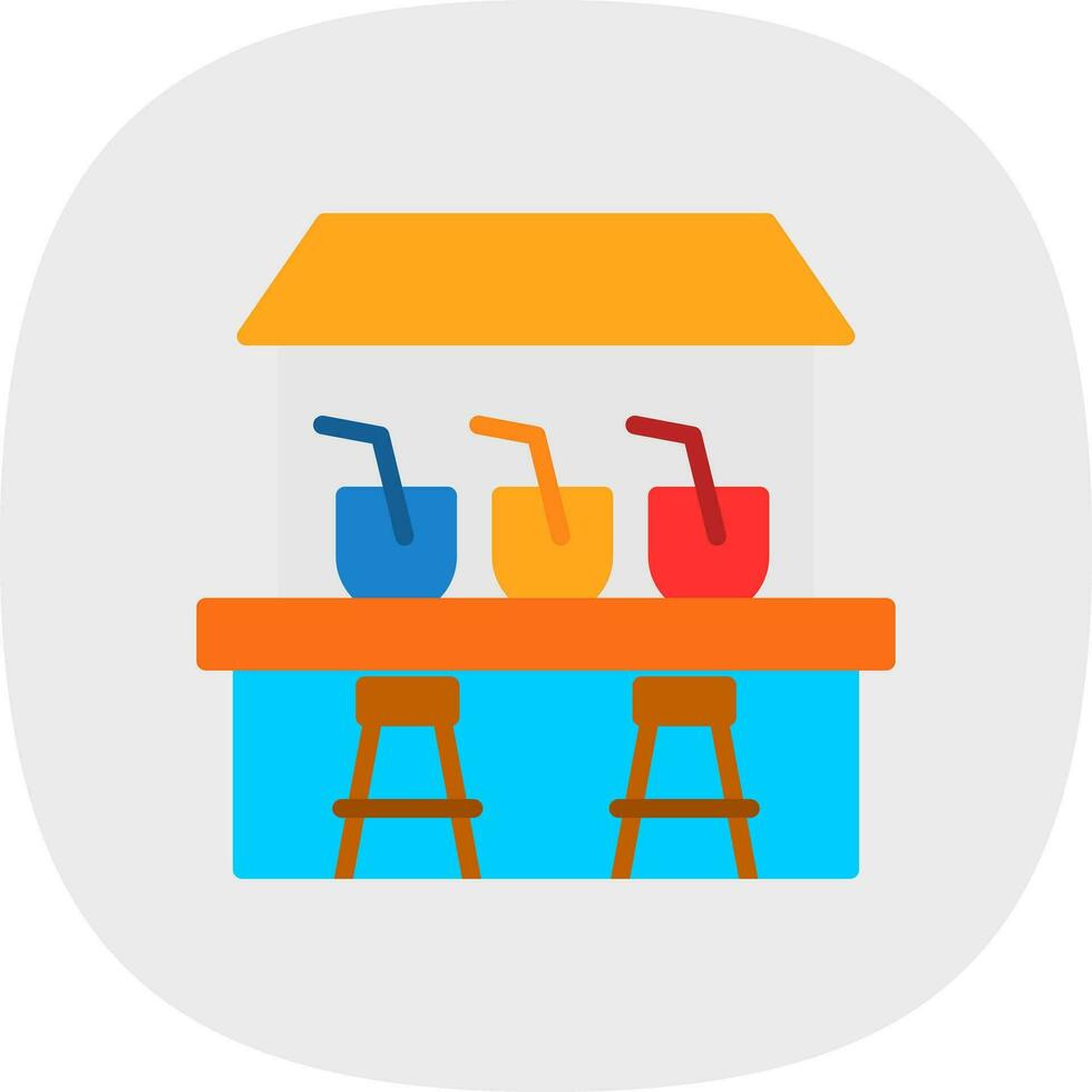 Beach bar Vector Icon Design