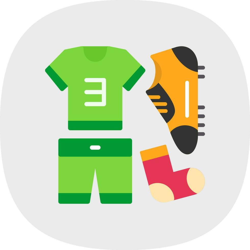 Football uniform Vector Icon Design