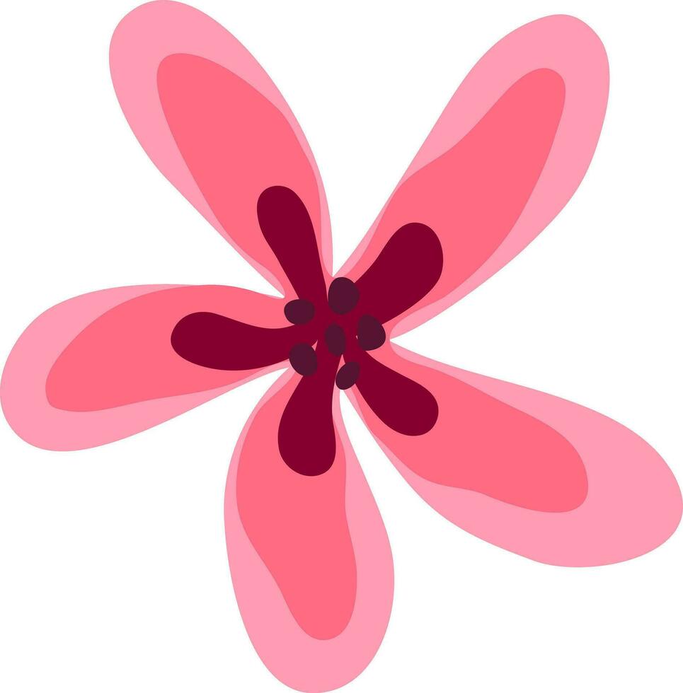 hermosa mano dibujado flor. vector