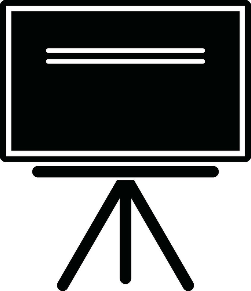 Chalkboard with standing frame in black and white style. vector