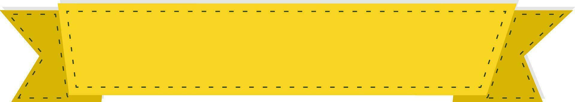 Yellow ribbon banner design. vector