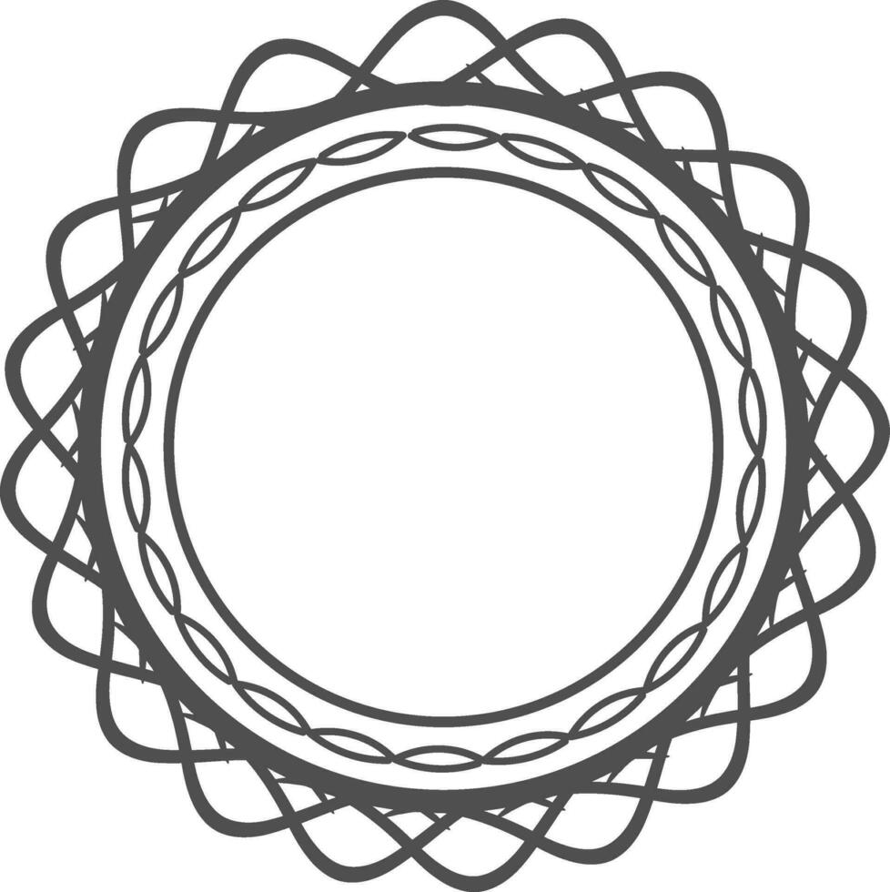 Creative rounded frame design. vector