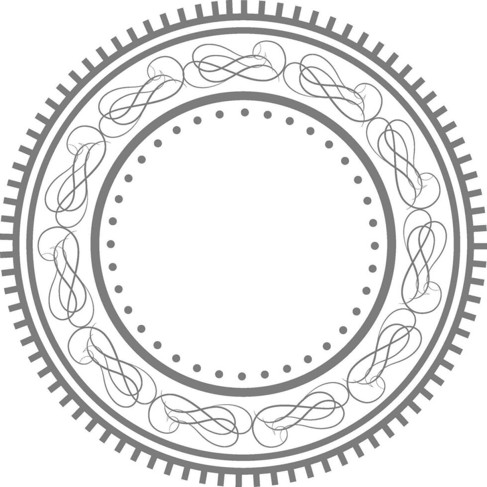 Beautiful frame design in circle shape. vector