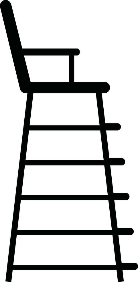 Ilustration of tennis referee chair icon. vector
