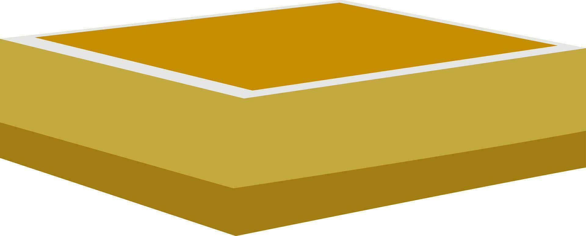 Rectangular shape box isolated on white background. vector