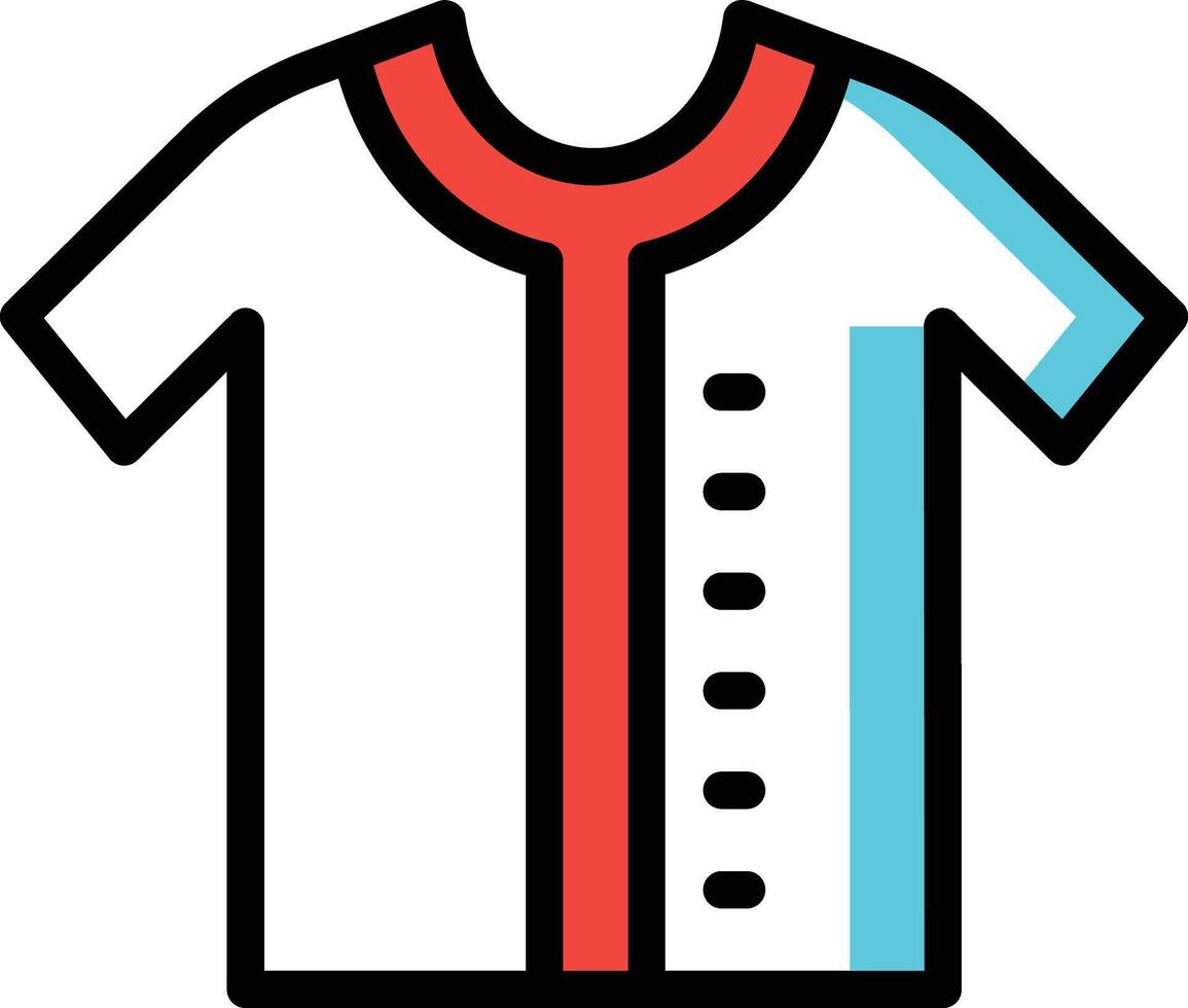 ilustración de vector de camisa en un fondo. símbolos de calidad premium. iconos vectoriales para concepto y diseño gráfico.