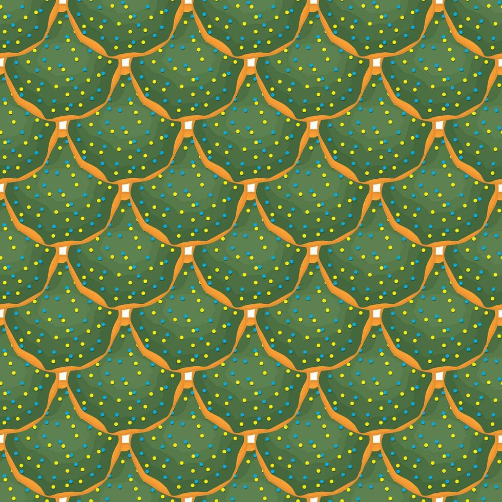 Pattern homemade cookie different taste in pastry biscuit vector