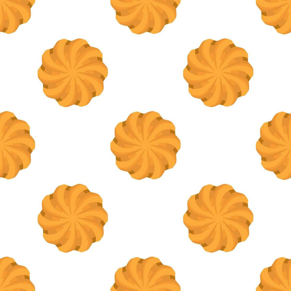 Pattern homemade cookie different taste in pastry biscuit vector