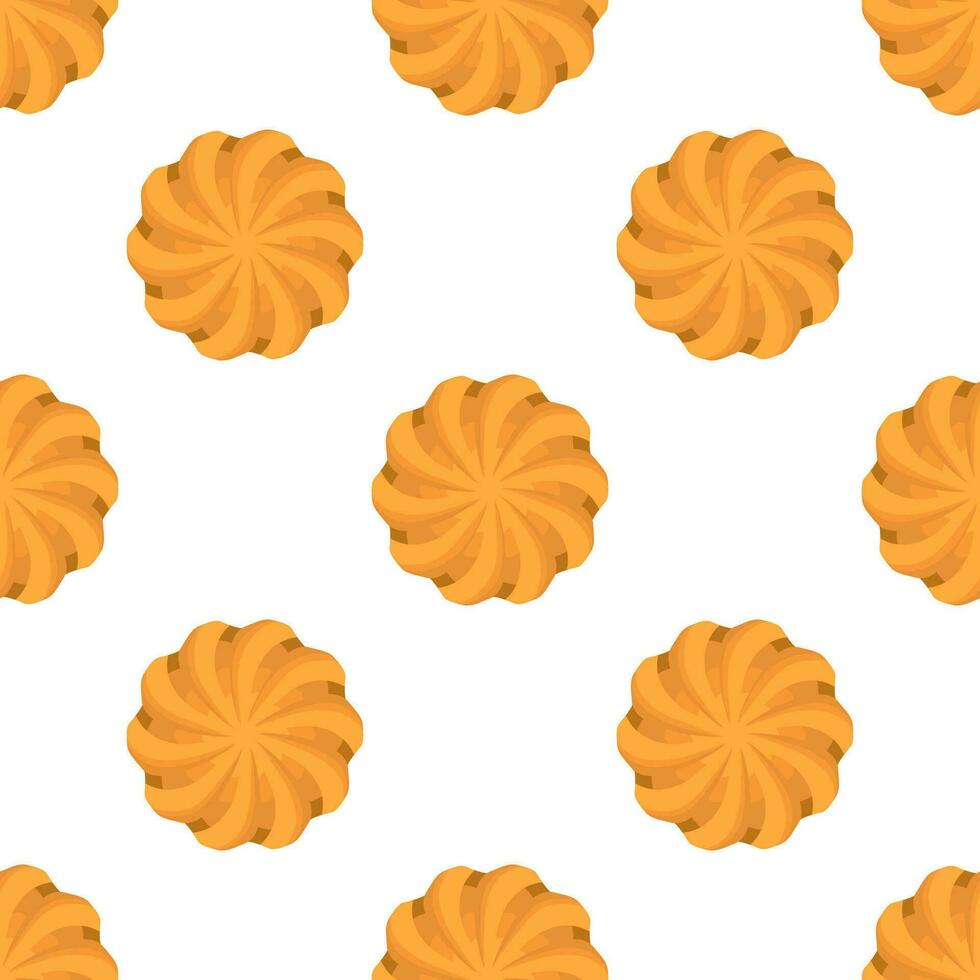 Pattern homemade cookie different taste in pastry biscuit vector