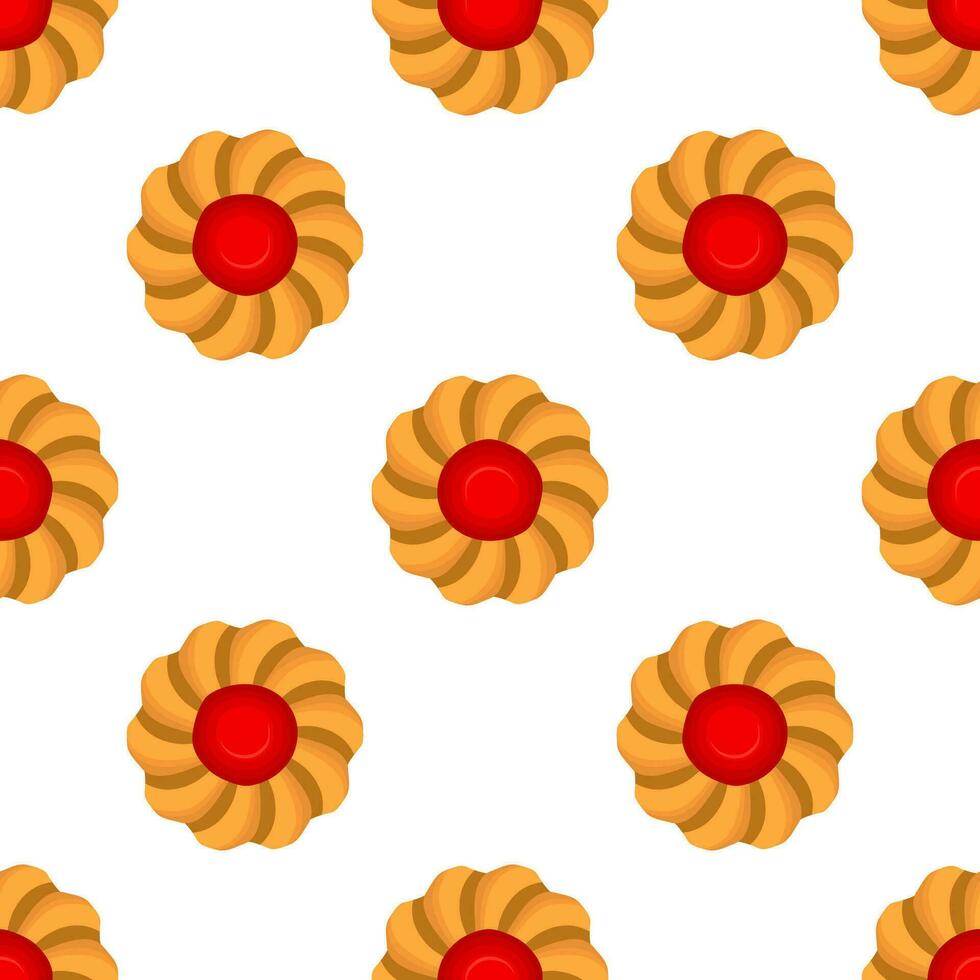 Pattern homemade cookie different taste in pastry biscuit vector