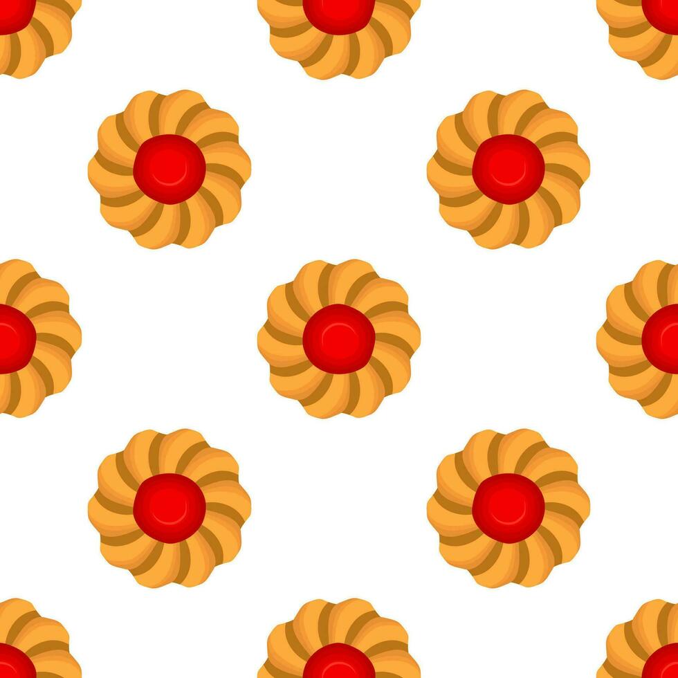 Pattern homemade cookie different taste in pastry biscuit vector