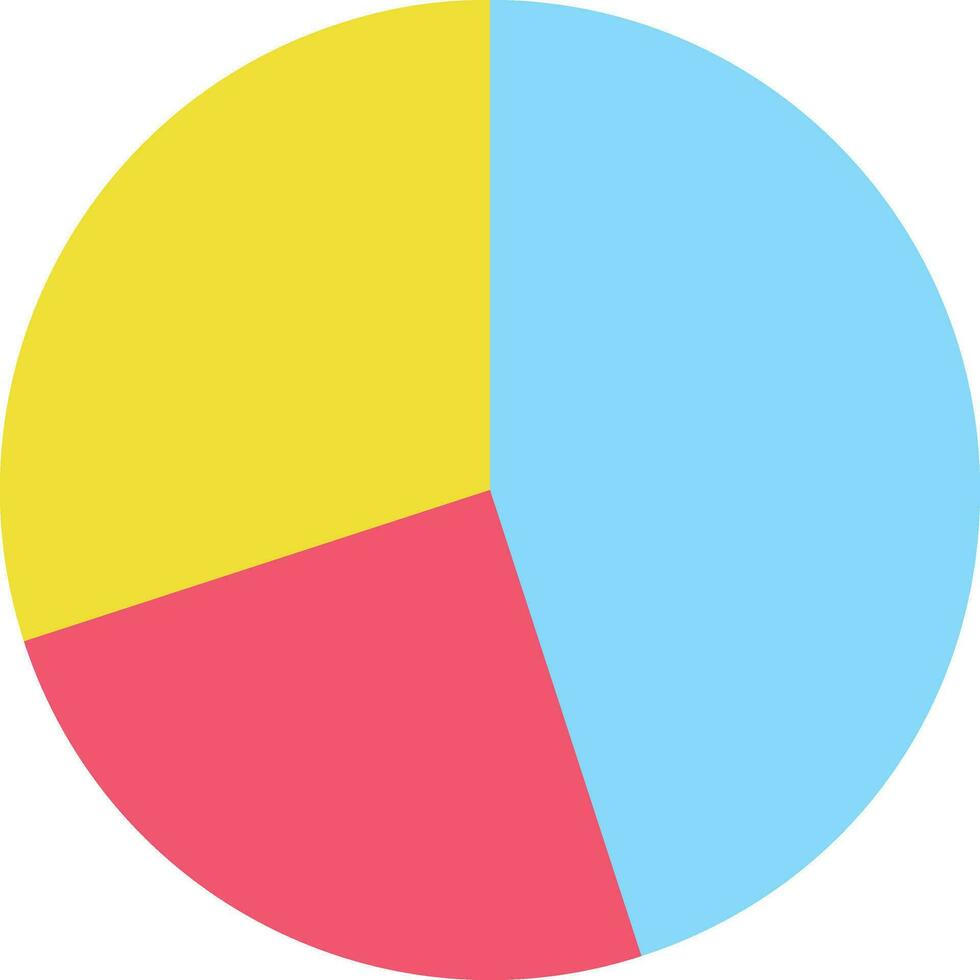 Flat illustration of a pie chart. vector