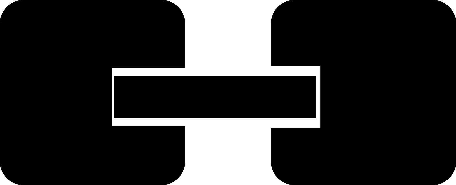 Black handle in flat style. Glyph icon or symbol. vector