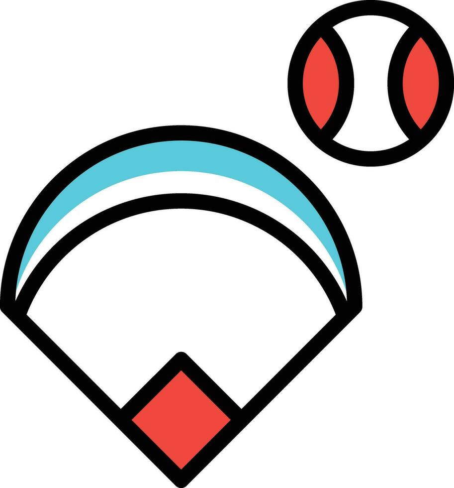 béisbol campo vector ilustración en un fondo.premium calidad simbolos.vector íconos para concepto y gráfico diseño.