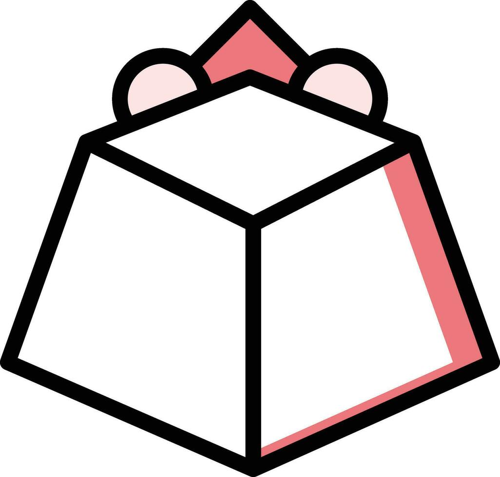 ilustración de vector de caja de regalo en un fondo. símbolos de calidad premium. iconos vectoriales para concepto y diseño gráfico.