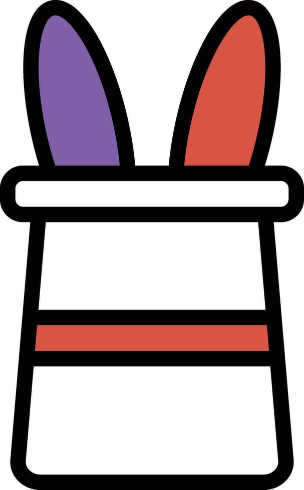 ilustración de vector de sombrero de conejo en un fondo. símbolos de calidad premium. iconos vectoriales para concepto y diseño gráfico.